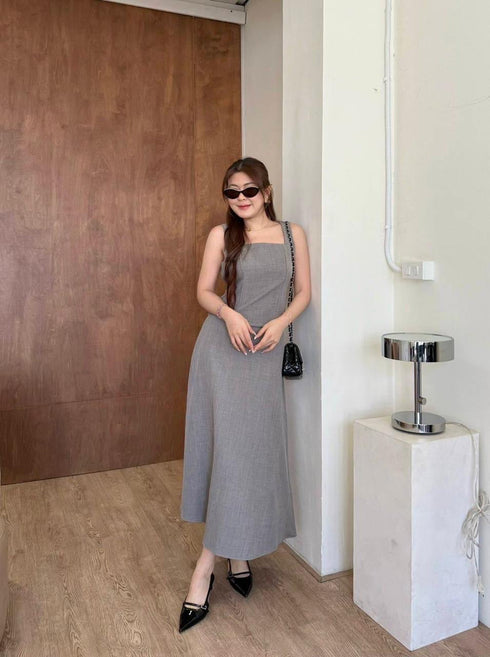 Classy Square Neck Sleeveless Tops With Skirts Sets